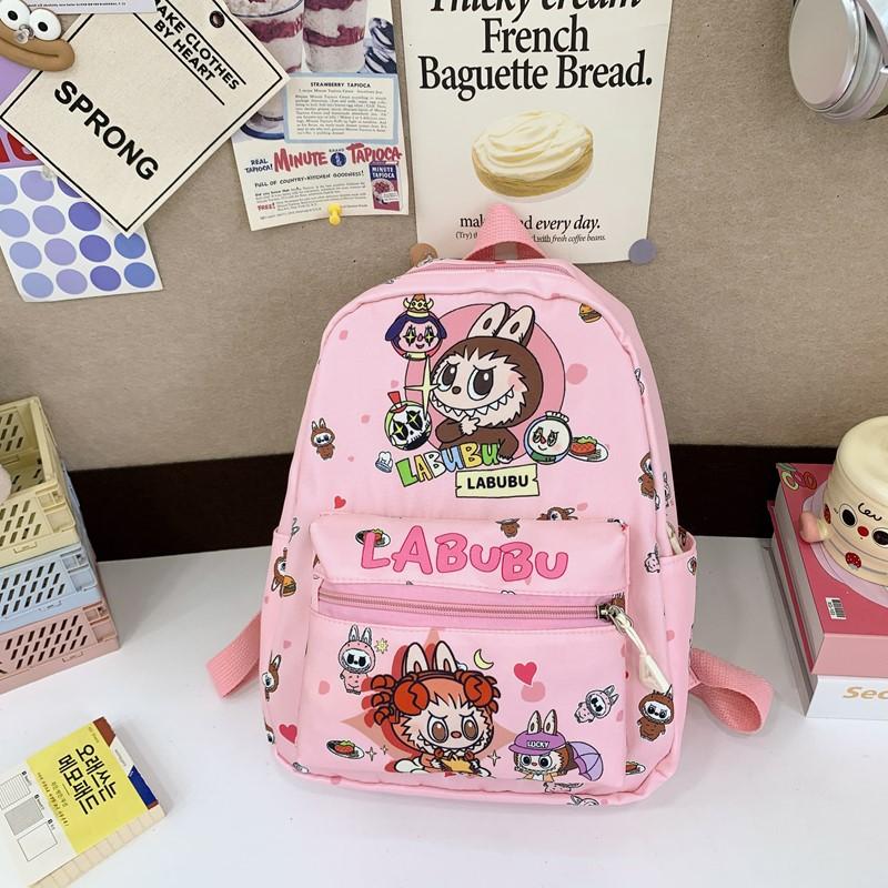 Cartoon Animation Boys And Girls Backpack Kindergarten Primary School Students Schoolbag Cute Printing Large Capacity Children S Backpack Tide розовый