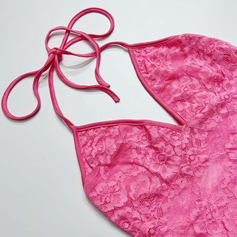 2023 New Women's Sexy Lace Splicing Camisole & Hip-Hugging Mini Skirt Set