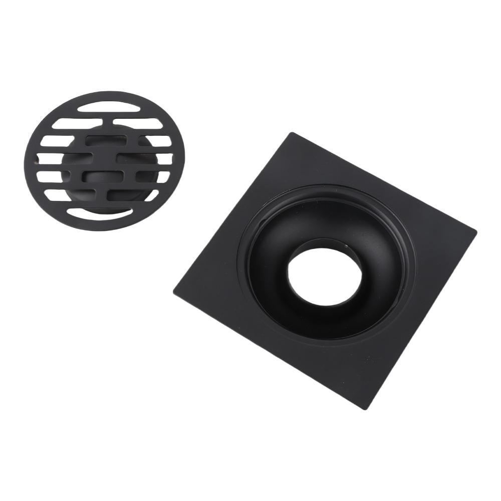 Odor Proof Shower Drain Black Sewer Drain Easy Installation Ground Drainer Outdoor
