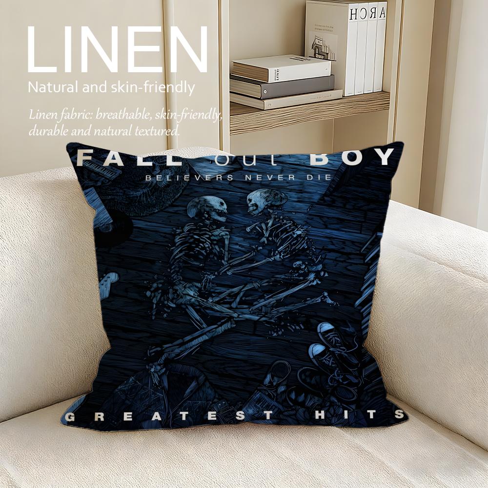 Music Fall Out Boy Cushion Cover Pillowcase Set Pcs x x Breathable Washable Sofa Cushion Cover