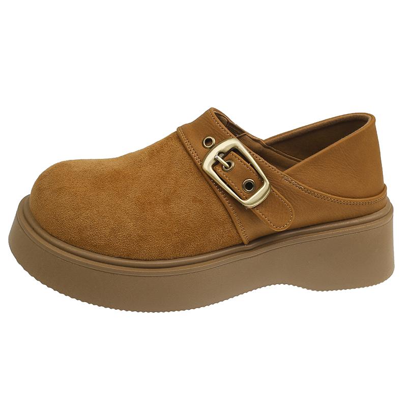 2025 Hot selling high-quality Fashionable and versatile Thick Bottom Flats Autumn winter Casual Versatile Retro Women's Shoes