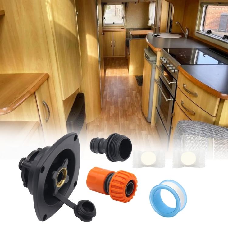 Leak Proof Motorhome Water Inlet Quick Connection Kit Anti Backflow Design UV Resistant PP Material For Campers Boats