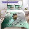 Set Lenzuola Stampate Cristiano Ronaldo 3 Pezzi Copriletto Accogliente Traspirante come Regalo per Inaugurazione Casa o Festa