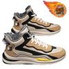 Men's Warm High Top Sports Shoes, Winter Warm Thick Soled Contrasting Casual Sports Shoes