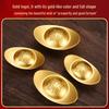 Solid Brass Gold Ingot Ornament: Living Room Treasure Basin Decoration & Opening Gift