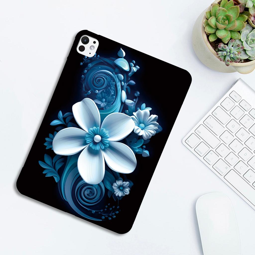 Für iPad Pro 11 (2024) Hülle Musterdruck Slim Weiche TPU Tablet-Hülle