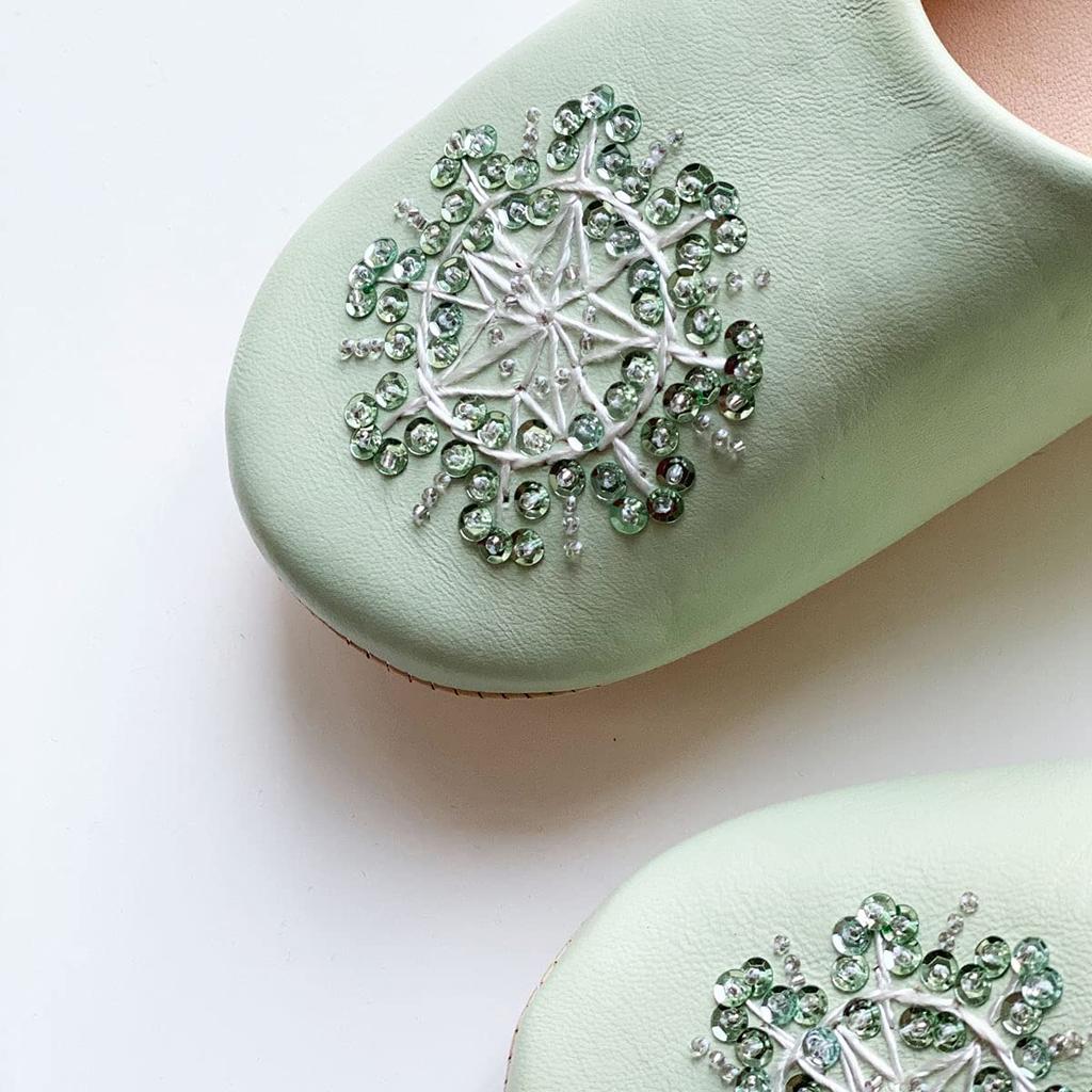 Babouche Stella Lime LL [dear Morocco] // // (26 cm)