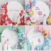 New Pure Color Round Backdrop Cover Elastic 4FT Circle Arch Stand Cover Polyester Stretchy Backdrops Wedding