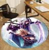 Final Fantasy Pattern Round Rug, Indoor/Outdoor Mat, for Picnic, Gameroom, Bedroom, Office, Living Room, Home Decor Carpet, Birthday Gift