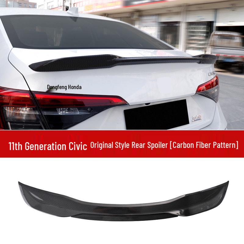 Eleventh Gen Civic Modified Rear Spoiler - Night Black High-End Warrior Edition