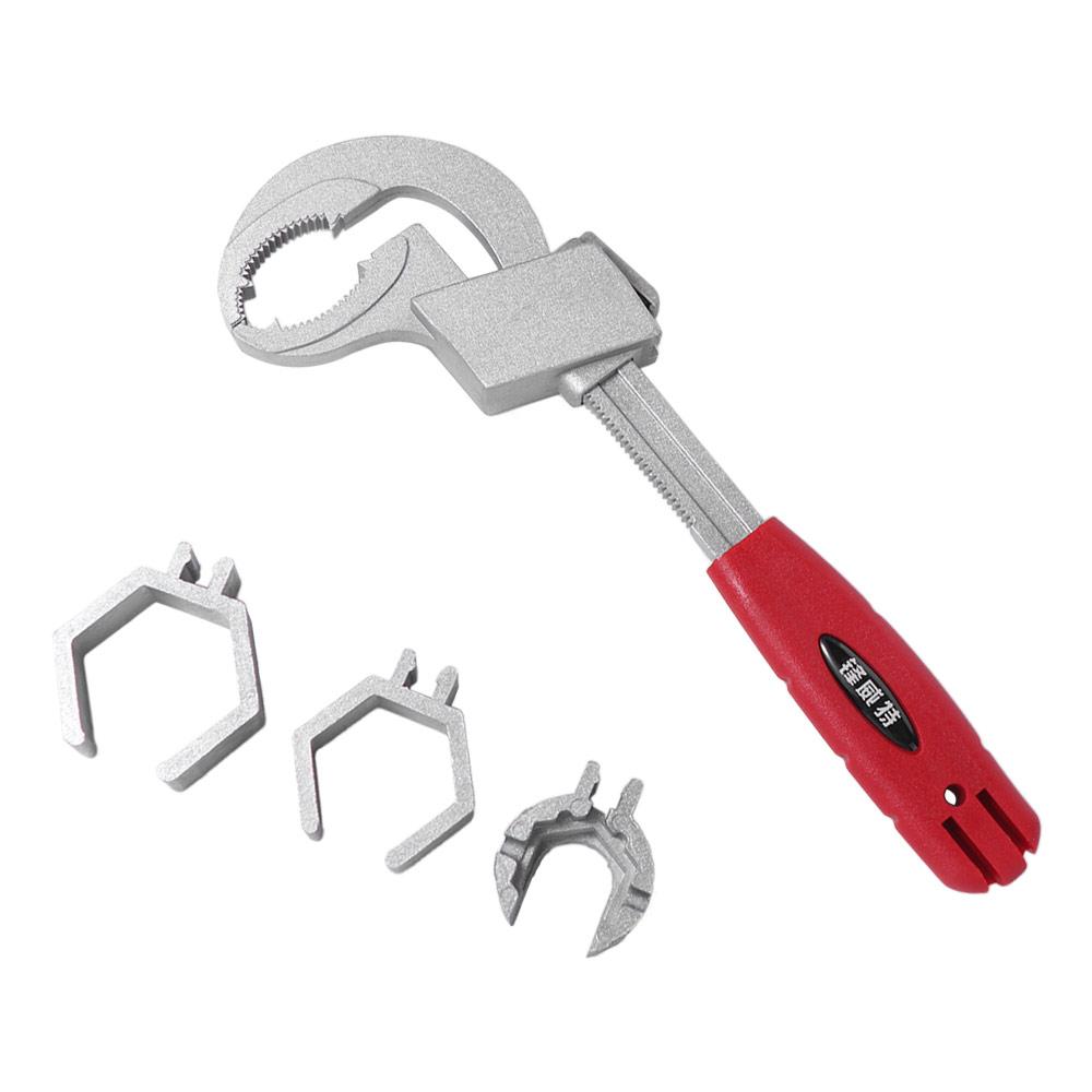 Self-Adjusting Bathroom Wrench 4-in-1 Sink Plumbers Wrench Tight Space Under Sink Wrench