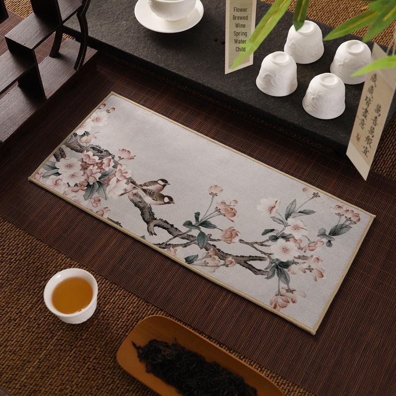 Zen Style High-Grade Suede Plush Double-Sided Tea Towel - Thick, Absorbent, Multi-Functional Tea Cloth 30x16