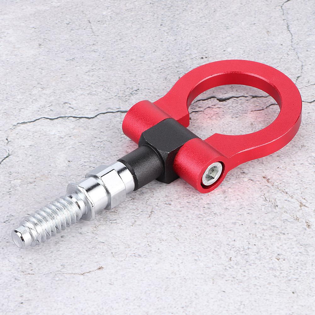 Car Auto Trailer Aluminum Alloy Front Tow Hook Decoration Towing Ring for E Series Red