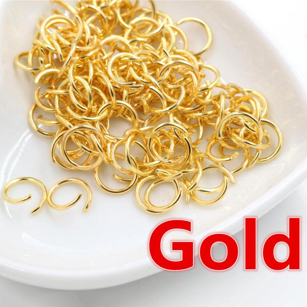

Open Loop Jump Rings 200pcs 4 5 6 7 8 10 mm Open JumpRings for DIY Jewelry Making Necklace Bracelet Findings Connector Supplies 0.7x4mm золотий