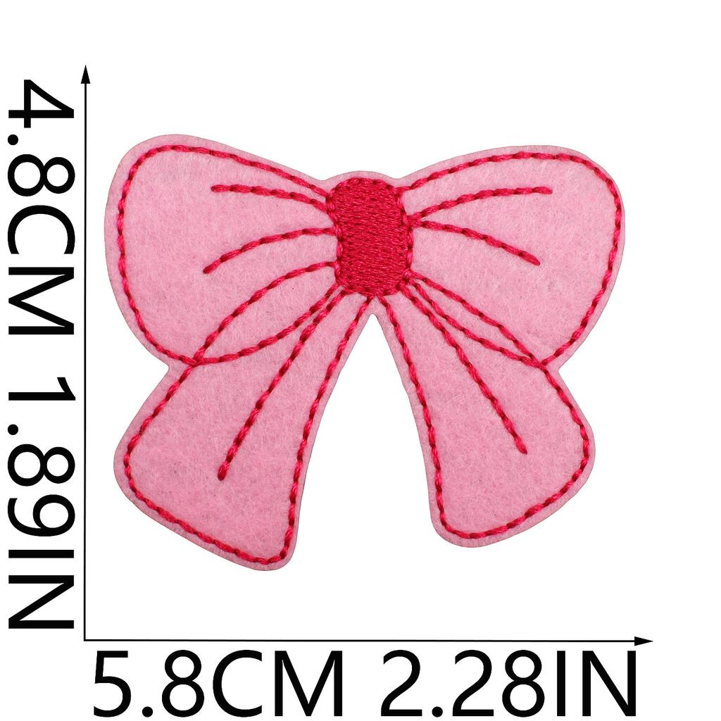 Headgear Dress Up Bow Embroidery Cloth Sticker Clothes Bag Patch Sticker Cherry Bow Computer Embroidery Label Ironing