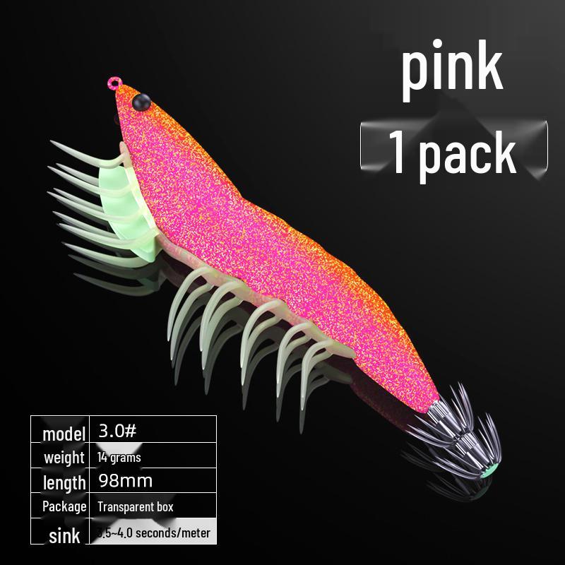 High-Value Spicy Shrimp Lure: Fluorescent, Soft Leg, Sound Bead Squid Hook Umbrella with Big Tail