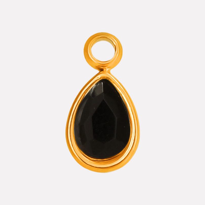 Geometry Water Droplets Pendant Shiny Rhinestone Stainless Steel Base Waterproof Charms For Jewelry Making Supplies DIY Bracelet