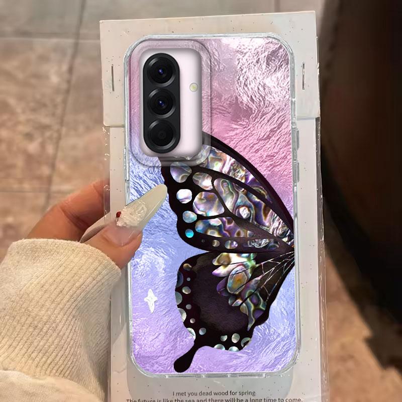 Case For Samsung Galaxy A56 A36 A16 A25 A35 A26 S25 S24 Plus Ultra FE 5G Phone Cover Butterfly Gradient For Samsung A55 Soft Bag