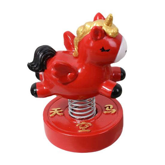 Yousheng Cartoon Horse Figurine Bring Good Luck Wealth Mini Horse Statue Spring Horse Fidget Toy New Year Decoration Ornament