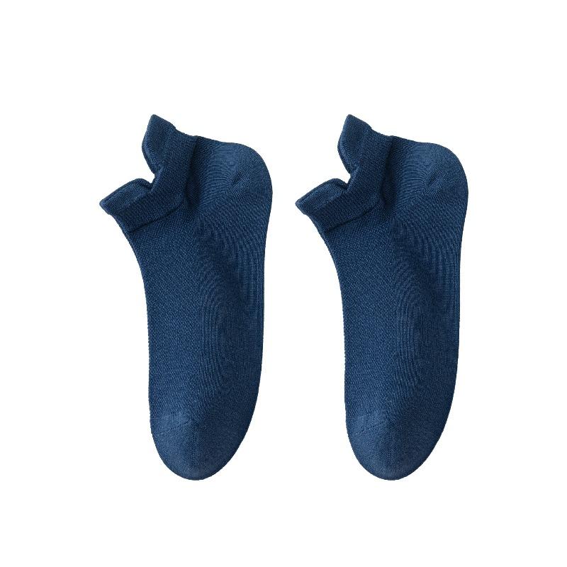 

Men s Spring/Summer Mesh Short Socks Anti-odor and Sweat-absorbing Cotton Socks for Sports and Breathable Feet Black Short Tube Socks 1 pair темно-синього кольору