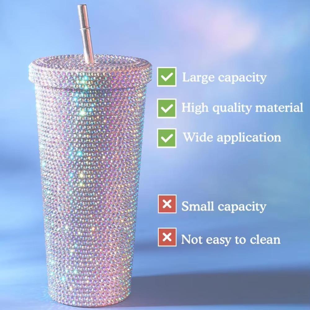 500ml/750ml Glitter Coffee Cup Insulated Stainless Steel Water Bottle Durable Vacuum Flasks  Girl