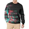 Men's Casual Fashion Printed Round Neck Pullover Sweatshirt