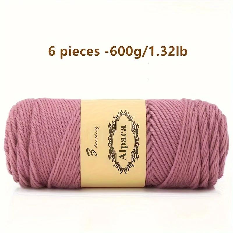 6 Pcs Premium Soft & Durable Alpaca Blend Yarn Worsted Weight, Perfect for Knitting Sweaters Assorted Colors