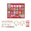Christmas Advent Calendar Gifts, DIY Bracelet Making Kit For For Child Adult, 24-Days Christmas Countdown Calendar Jewelry Gifts