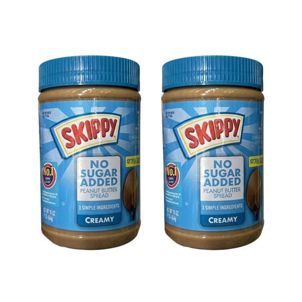 Skippy No Sugar Added Peanut Butter Creamy 454g x 2P