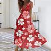 Women's Summer Fashion Retro Print V-Neck Sleeveless Long Dress
