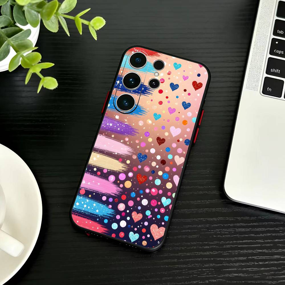 Y2k I-INS Graffiti Phone Case For Samsung S26,S25,S24,S23,S22,S21,S20,S30,Ultra,Plus,Fe,Note,5G Black Cover