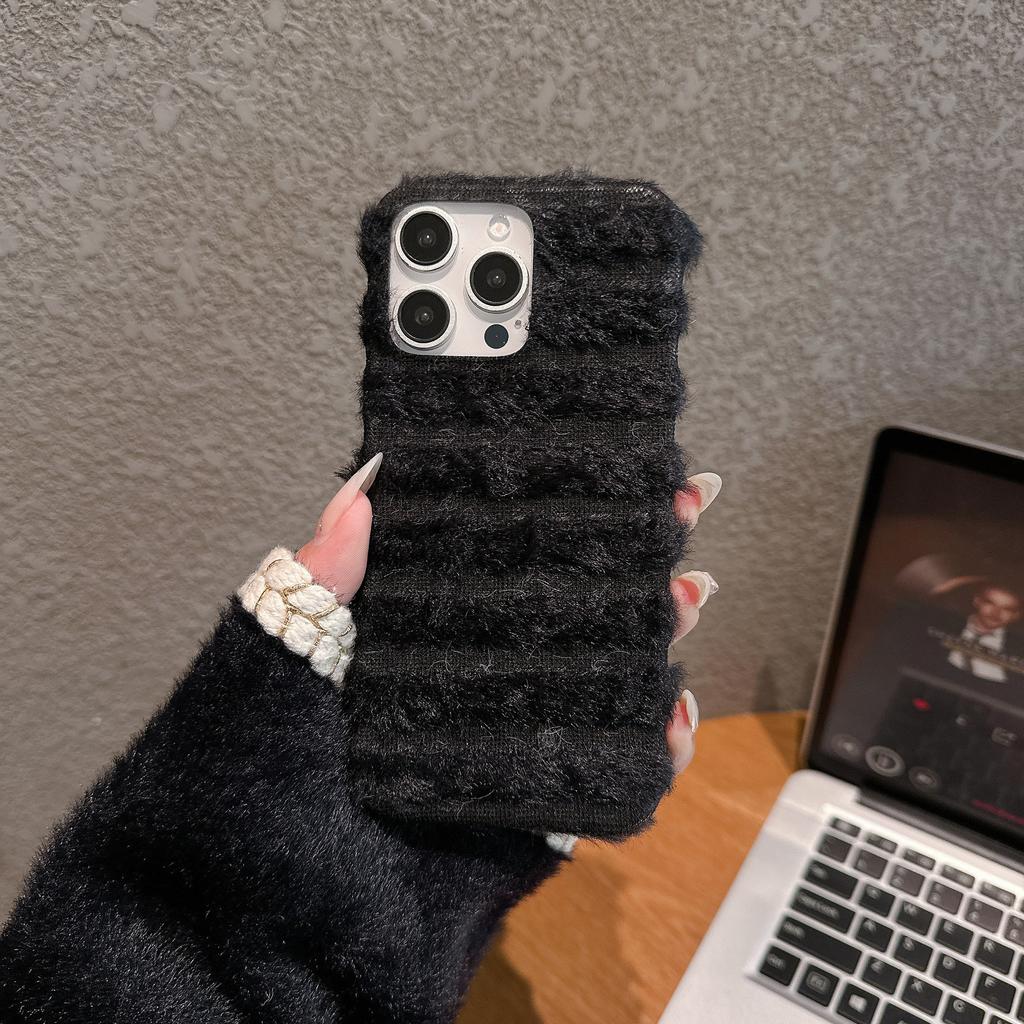 Autumn and Winter Xiaoxiangfeng Plush Is Suitable for Apple 14 Mobile Phone Case 15promax All-inclusive 12 Anti-drop Soft iPhone13 Women