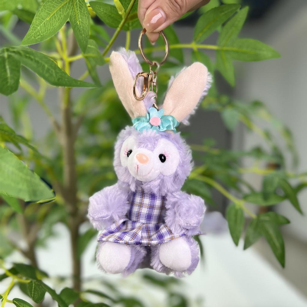 Lovely Rabbit Starry Plush Doll Keychain Vibrant Colors Perfect For Collectors
