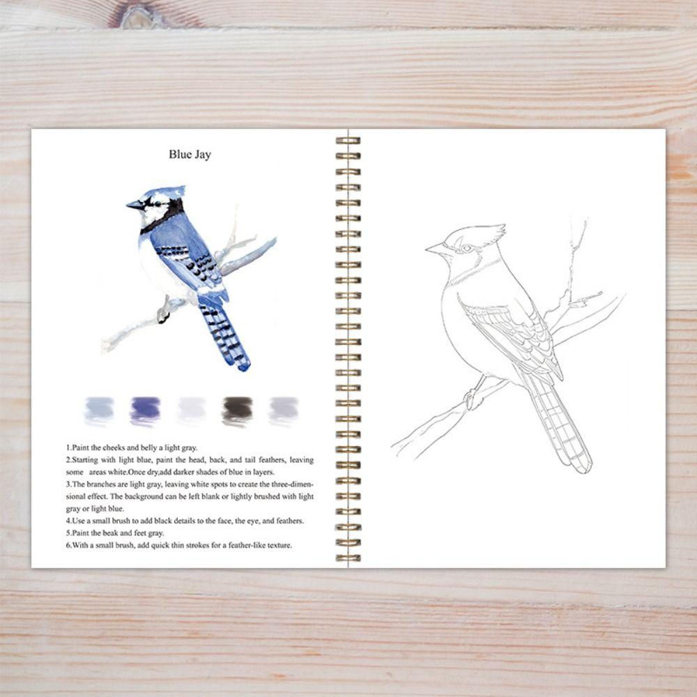 With Color Palette 12 Colors Watercolor Paint Set Watercolor Paint Book  for Kids Adults Teens