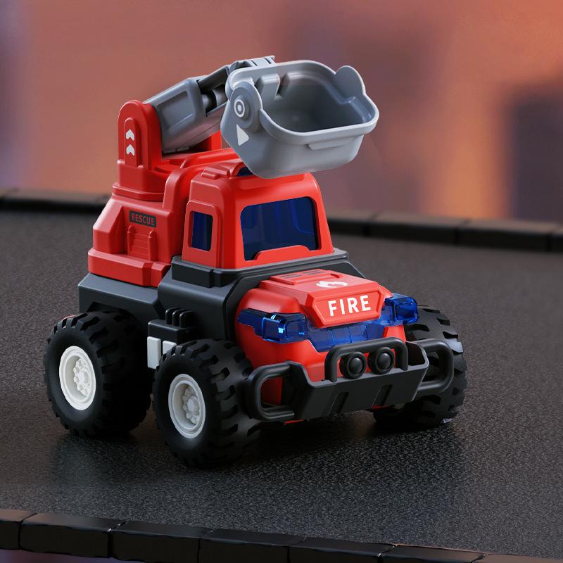 1:55 Diecast City Truck Diecast Model Fire Sanitation Engineering Car Inertial Play Vehicle Educational Toys For Children Gift