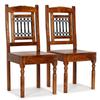 Day and Night - Day and Night Dining Chairs 2 Pcs Solid Wood Classic Honey Color