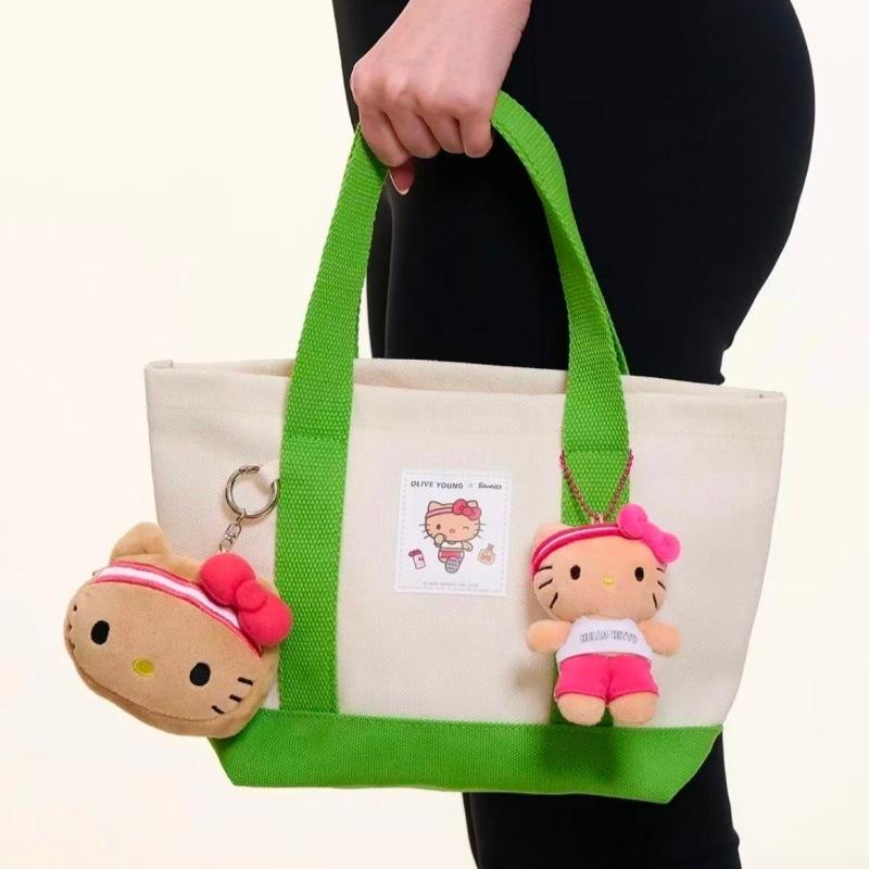 

New canvas bag olinyoung shopping bag handbag small tote bag bento bag