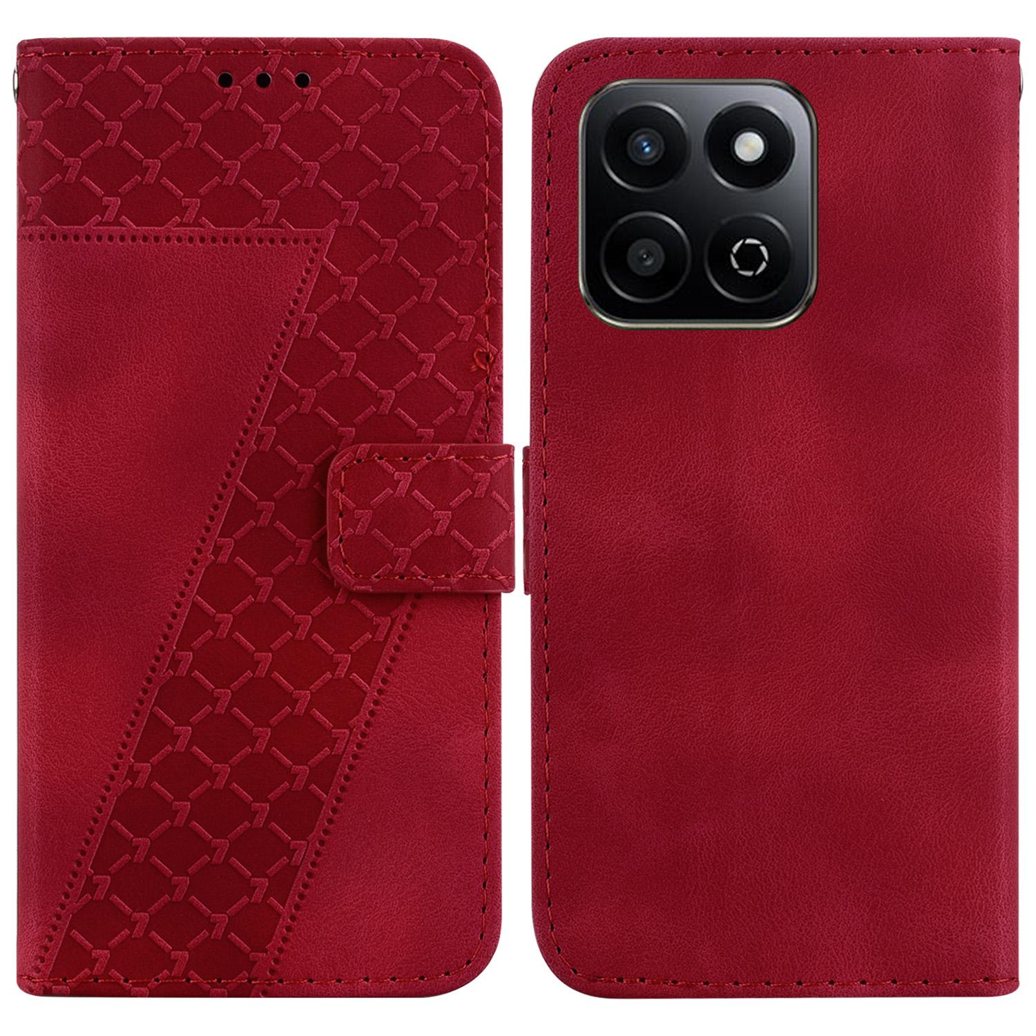 

For Honor Play 60 Plus 5G Case 7-Shaped Pattern Imprint Leather Stand Phone Cover C