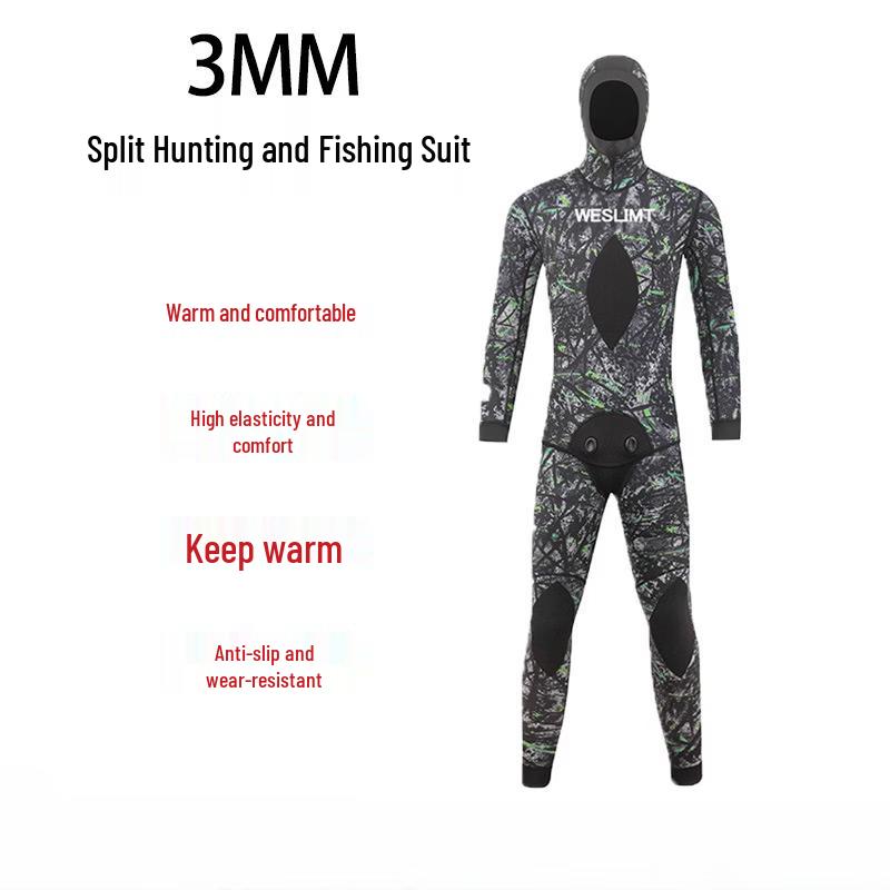 Pu Lian Men s 3MM Thermal Split Wetsuit