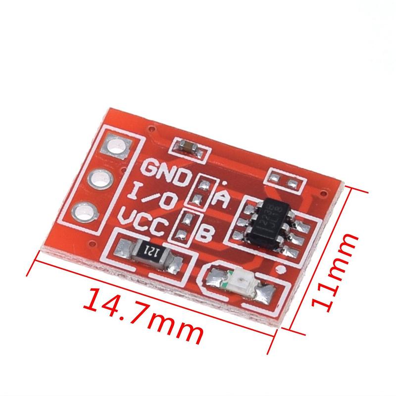 10 Stück/Los NEUES TTP223 Touch-Button-Modul Kapazitiver Typ Einzelkanal Selbstverriegelnder Touch-Schalter-Sensor