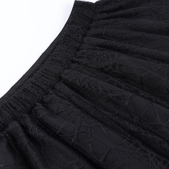 Stylish Punk All-Match Breathable Spider-Web Net Yarn Tassel Mini Skirt Party Garment Summer Skirt