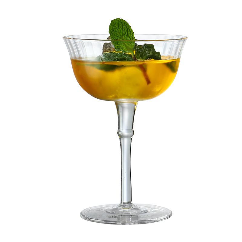 4 buc 150ml Pocal Clasic Ondulat Pahare de Cocktail Martini Pahar de Vin Set de 4