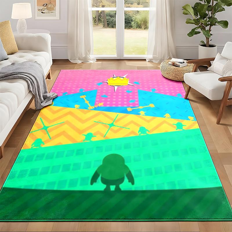 Fall guys Carpet Door Mat for Living Room or Bedroom Protective Mat Under Chair Office Decoration Christmas Gift Birthday Present