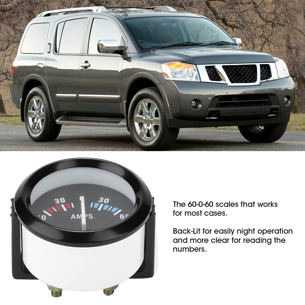 12V 60 0 60 AMP Amperomierz Amperomierz Uniwersalny Wskaźnik 52m 2in Uniwersalny dla Pojazdu