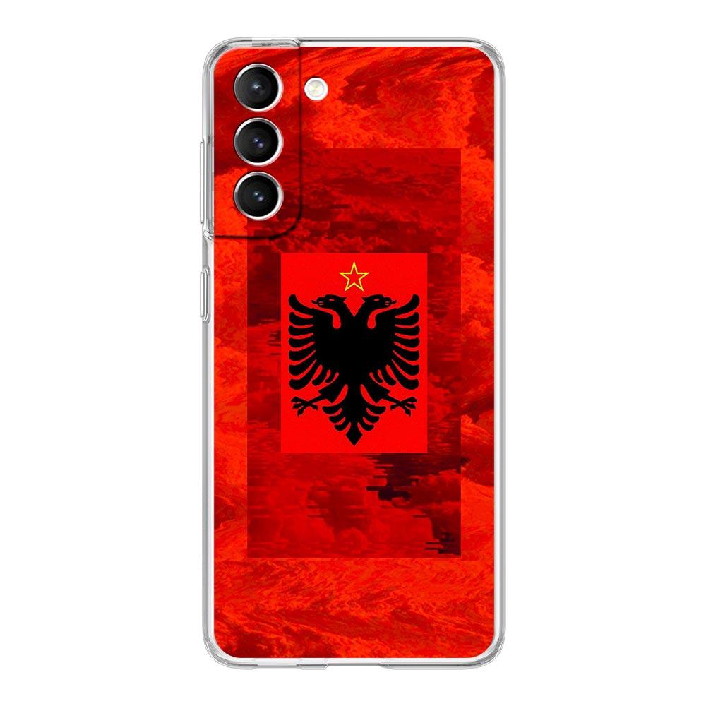 

Чехол для телефона с флагом Албании для Samsung Galaxy S24 S23 S22 S20 Ultra S21 FE 5G S10 S9 Plus S10E S8 Мягкий силиконовый прозрачный чехол Samsung S21