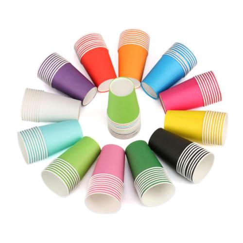 OHPHCALL 100pcs Disposable Drink Cups, Party Cups, Plastic Cups, DIY Paper Cups, Colored Paper Cups, Disposable Paper Cups, Blank Mugs, Disposable Cup