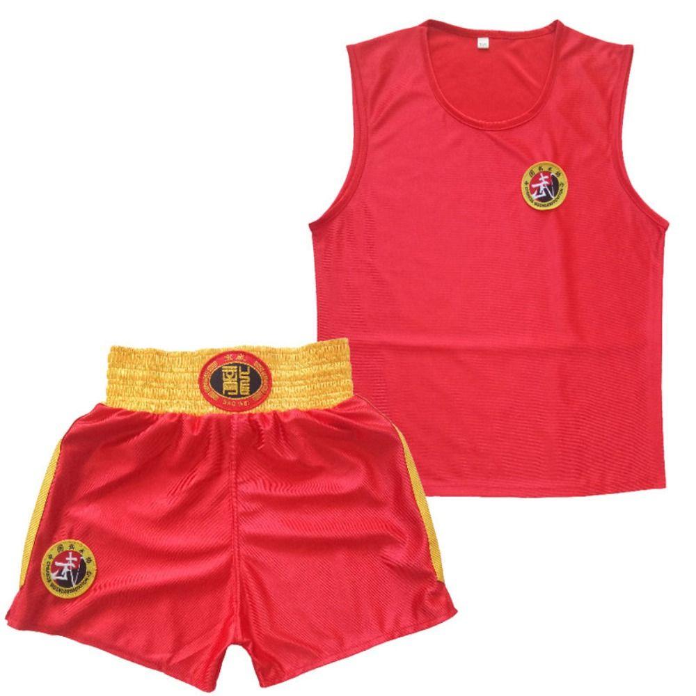 Free Combat Dragon Kick Boxing Suit Vest Sanda Uniform MMA Muay Thai Shorts and T-Shirts  Kids