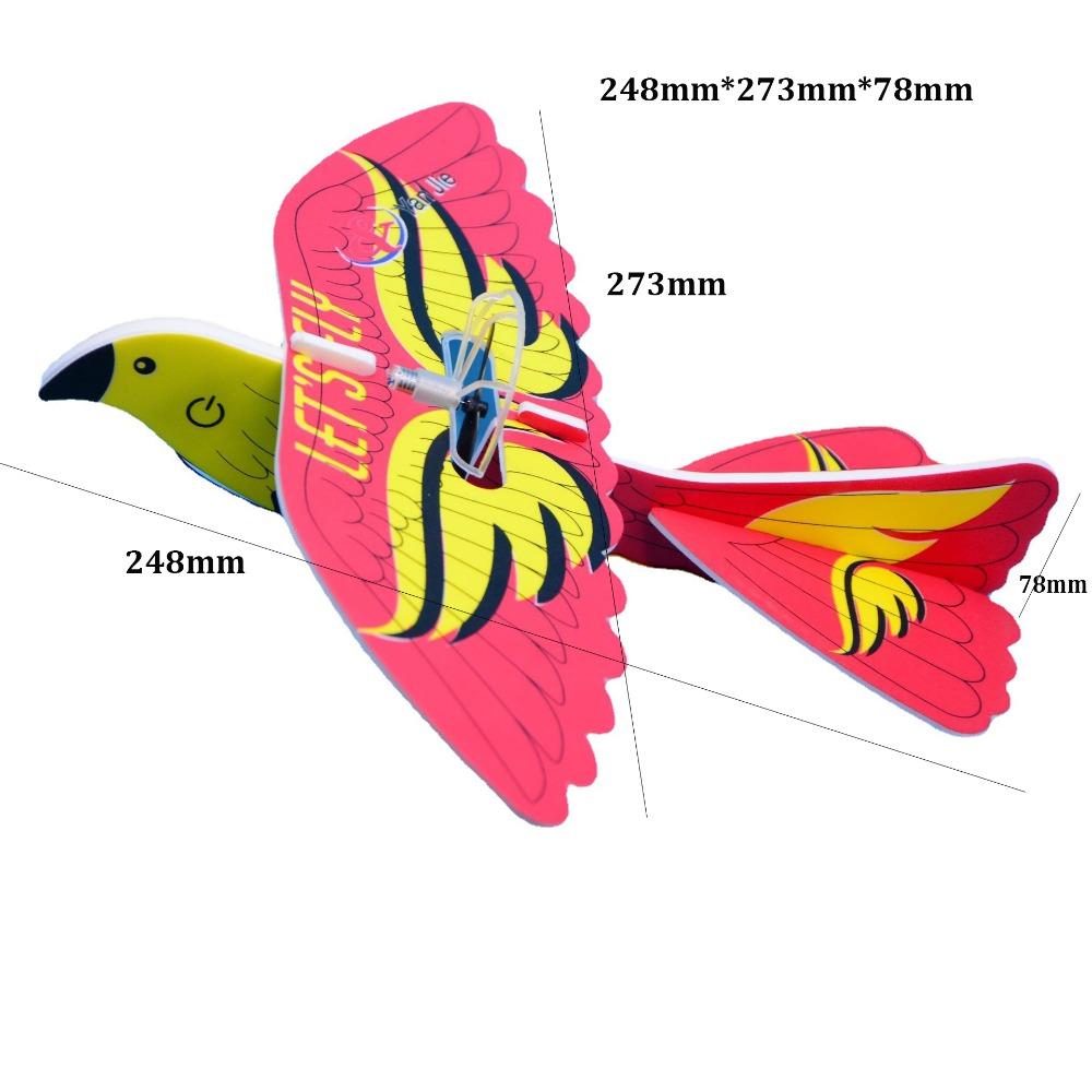 

PP Spinning Hand Paper Airplane with LED Light Flight Glider Helicopter DIY Model Toy Pigeon