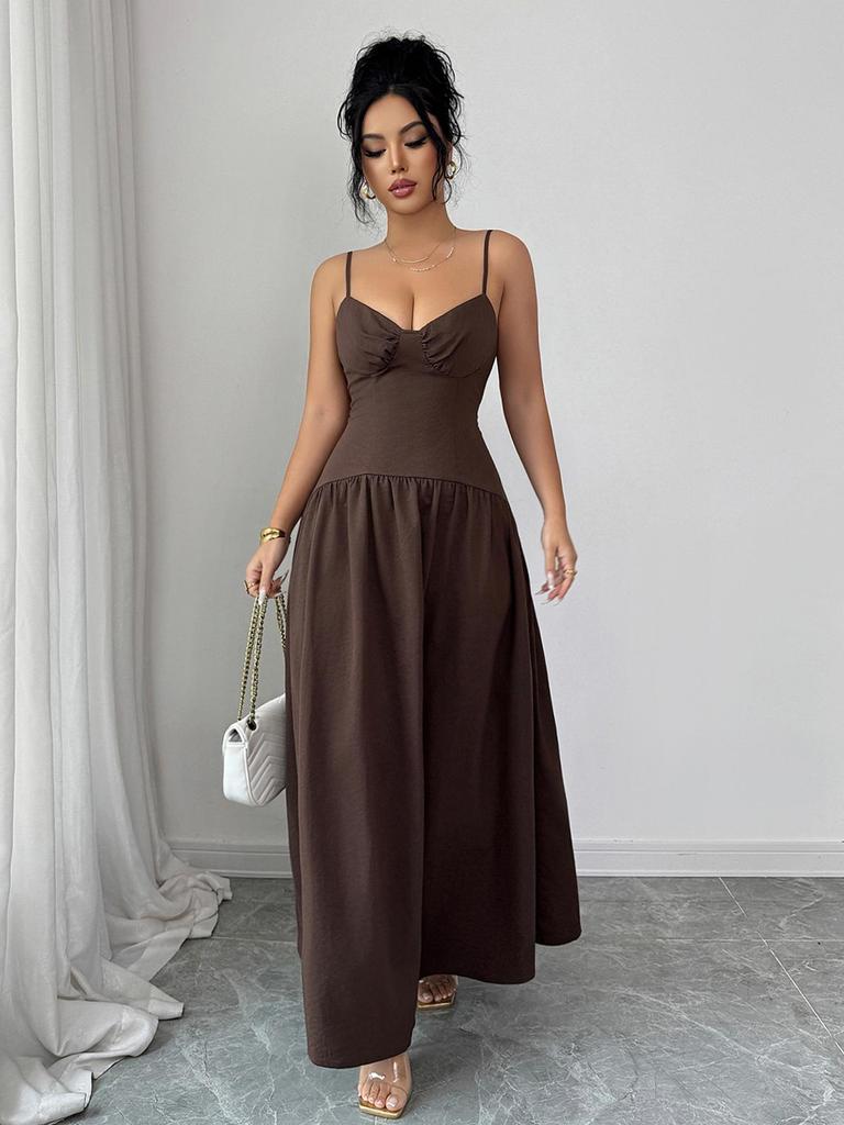 European Style Elegant French Retro Sling Dress for Women - 2026 Spring/Summer Collection