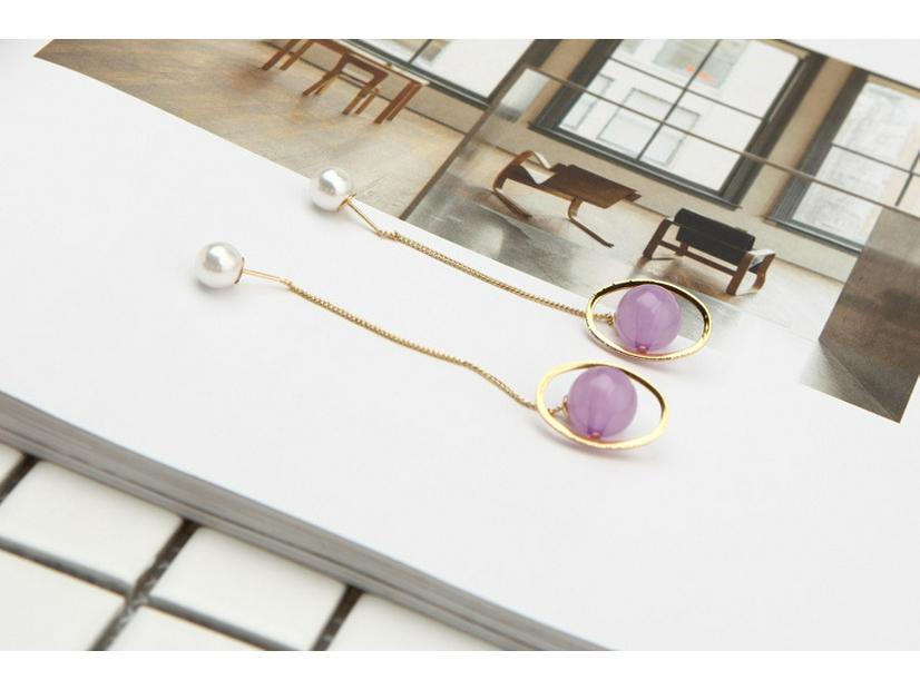 Korean Butterfly & Bowknot Cat's Eye Earrings with Pearl Studs